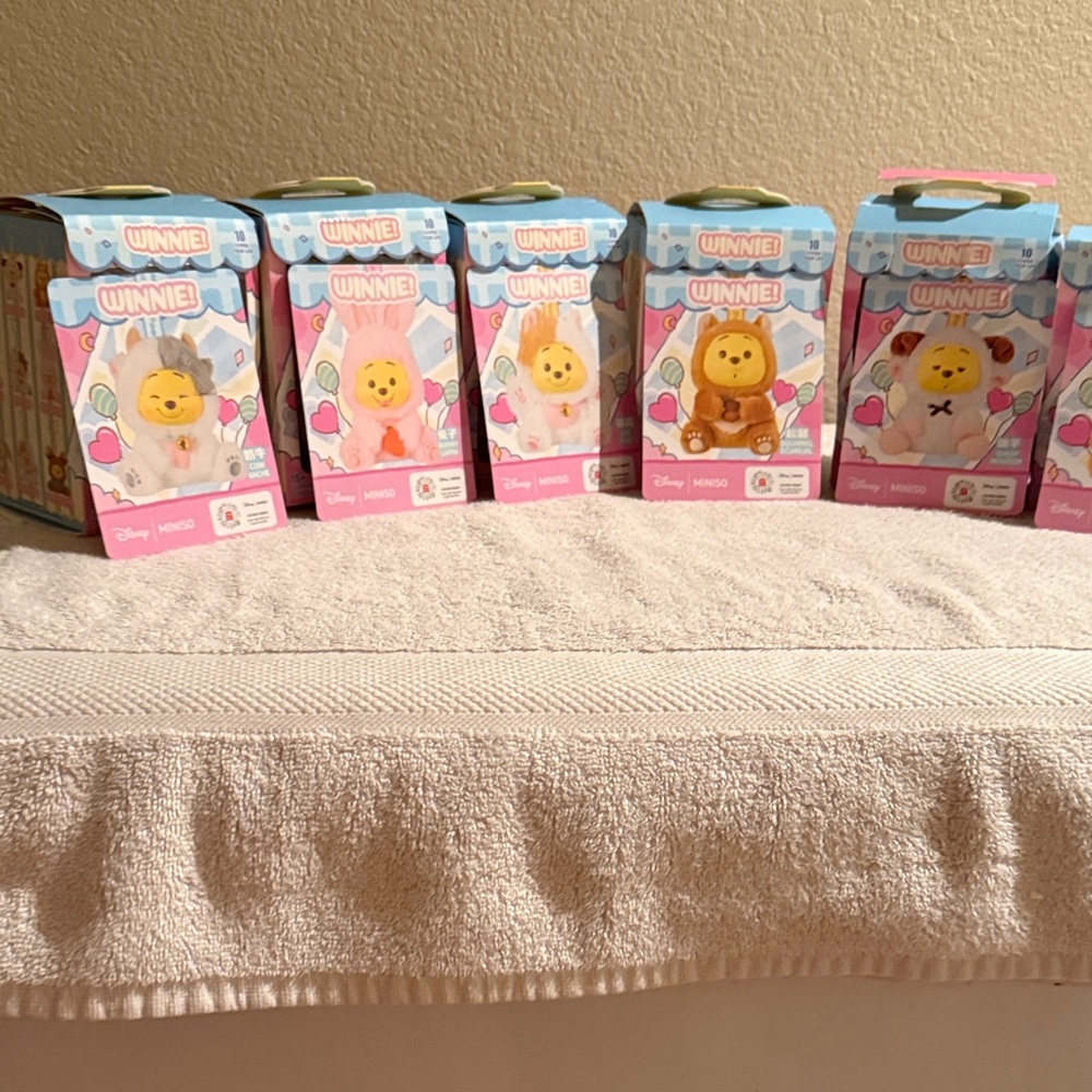 Disney Miniso Winnie Plush Bundle 6pc Lot Bunny Cow Sheep Tigger Blind Box New